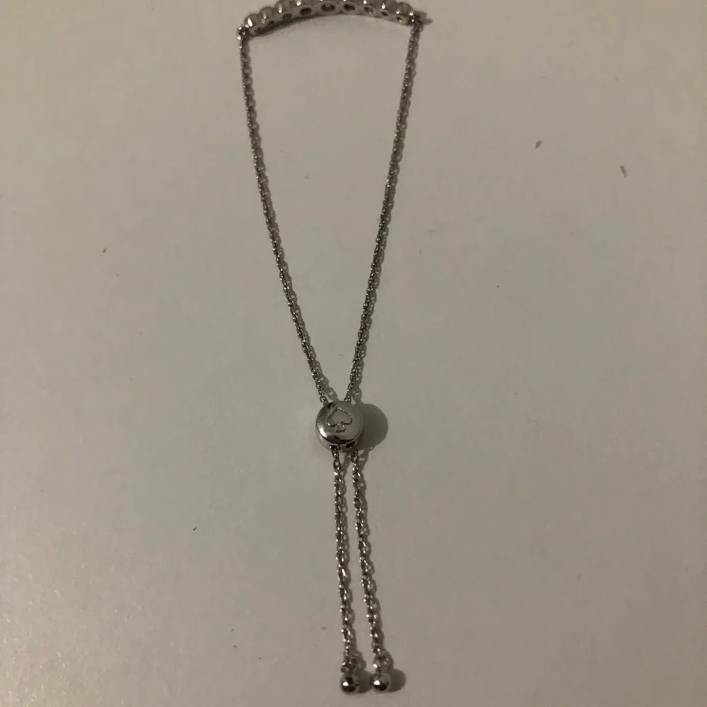 Kate Spade Bezel Solitaire Crystal Station Adjustable Bracelet